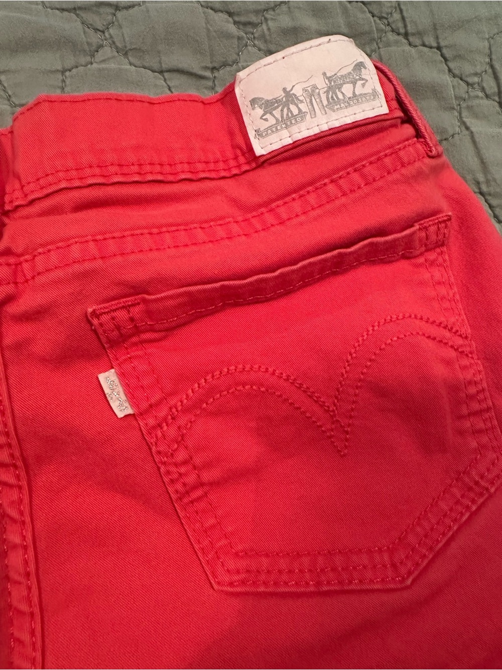 Levi's Women's Bright Salmon color Jean shorts